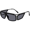 image:imageSteve Madden Womens Female Sunglasses Style Allister Wrap Satin Matte BlackSolid Smoke 60mm 16mm
