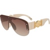 image:imageSteve Madden Womens Female Sunglasses Style Patrix Wrap WhiteBrown Gradient 149mm 18mm