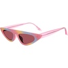image:imageSteve Madden Womens Lizo Cat Eye Sunglasses SunglassesMilky PinkGlitterSolid Plum