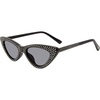 image:imageSteve Madden Womens Lopez Cat Eye Sunglasses SunglassesBlackSilverSolid Smoke
