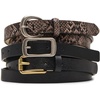 image:imageSteve Madden Womens Steve Madden 3 Pack Women Belts for Jeans Dresses Pants Ladies Waist BeltBlackGrey