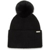 image:imageSteve Madden Womens Wide Cuff Beanie with PomBlack