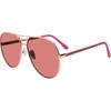 image:imageSteve Madden womens Steve Madden Female Sunglasses Style Visage Aviator SunglassesShiny RosegoldGlitterSolid Dark Pink