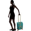 image:imagesteve madden Designer Luggage Collection  Lightweight Softside Expandable Suitcase for Men amp Women  Durable 20 Inch Carry On Bag with 4Rolling Spinner Wheels Global Blue 20in SpinnerHarlo Teal Blue