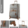 image:imagesteve madden Designer Luggage Collection  Lightweight Softside Expandable Suitcase for Men amp Women  Durable 20 Inch Carry On Bag with 4Rolling Spinner Wheels Global Blue 20in SpinnerHarlo Gray