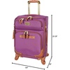 image:imagesteve madden Designer Luggage Collection  Lightweight Softside Expandable Suitcase for Men amp Women  Durable 20 Inch Carry On Bag with 4Rolling Spinner Wheels Global Blue 20in SpinnerGlobal Purple