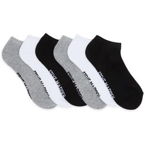 image:imageSTEVE MADDEN 6PK INNER WELT STRIPE LOW CUT BLACKWHITEGREY 911