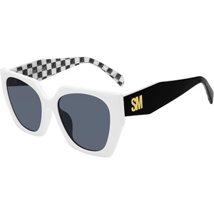 image:imageSTEVE MADDEN Womens Female Sunglasses Style Grae Cat Eye WhiteBlackSolid Smoke 54mm 20mmWhite Ivory Pearl