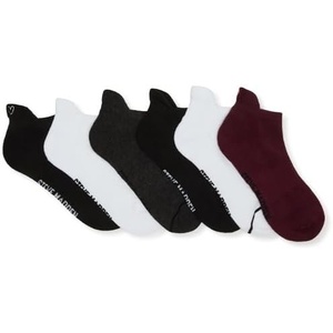 image:imageSteve Madden 6 Pack Teddy Embroidered Low Cut Socks Burgundy Multi Womens Size 911