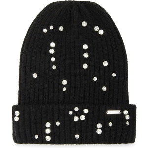 image:imageSteve Madden Beanie and Scarf Embellished Gift Set Black