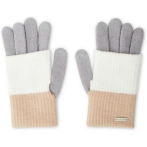 image:imageSteve Madden CLOCKBLOCK KNIT LONG CUFF MAGIC GLOVES  NEUTRAL MULTI