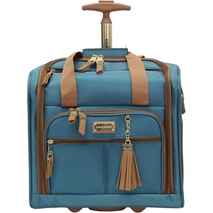 image:imageSteve Madden Designer 15 Inch Carry on Suitcase Small Weekender Overnight Business Travel Luggage Lightweight 2 Rolling Spinner Wheels Under Seat Bag for Women Shadow PurpleHarlo Teal Blue