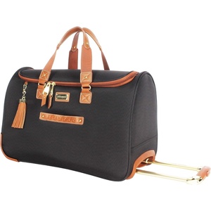image:imageSteve Madden Designer Carry On Luggage Collection  Lightweight 20 Inch Duffel Bag Weekender Overnight Business Travel Suitcase with 2 Rolling Spinner Wheels Global BlackGlobal Black