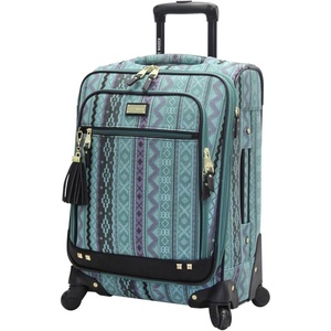 image:imageSteve Madden Designer Luggage Collection  Expandable 24 Inch Softside Bag  Durable Midsized Lightweight Checked Suitcase with 4Rolling Spinner Wheels Legends TurquoiseLegends Turquoise