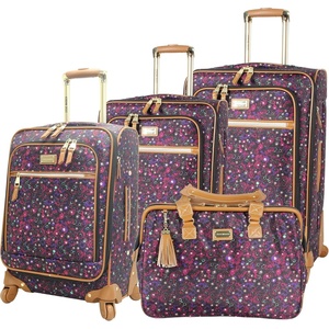 image:imageSteve Madden DesignerGepckkollektion 4teiliges SoftsideKofferSet ReiseSet enthlt eine Tragetasche 508 cm Handgepck 61 cm und 711 cm Karierte Koffer Blue One Size TravelDark Purple