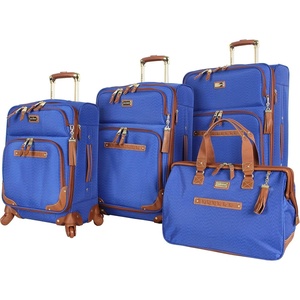 image:imageSteve Madden DesignerGepckkollektion 4teiliges SoftsideKofferSet ReiseSet enthlt eine Tragetasche 508 cm Handgepck 61 cm und 711 cm Karierte Koffer Blue One Size TravelBlue
