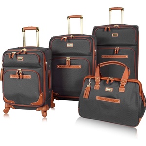 image:imageSteve Madden DesignerGepckkollektion 4teiliges SoftsideKofferSet ReiseSet enthlt eine Tragetasche 508 cm Handgepck 61 cm und 711 cm Karierte Koffer Blue One Size TravelBlack