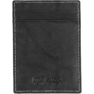image:imageSteve Madden Mens Leather Front Pocket Wallet with Money Clip AccessoryBlack