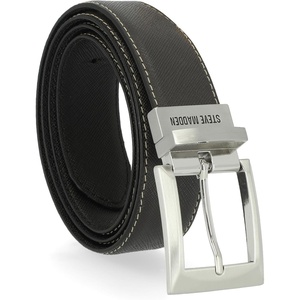image:imageSteve Madden Mens Reversible Mens Dress Casual Every Day Leather BeltBlackBrown Edge Stitch