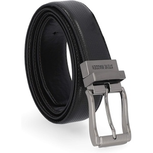 image:imageSteve Madden Mens Reversible Mens Dress Casual Every Day Leather BeltBlackBrown Perforated