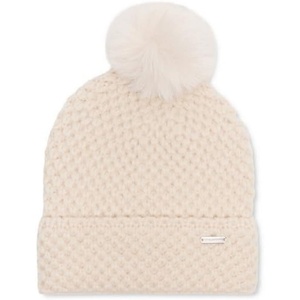 image:imageSteve Madden Waffle Knit Beanie with POM Ivory