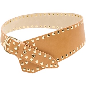 image:imageSteve Madden Womens Brown Studded Low Slung Pant BeltBrown
