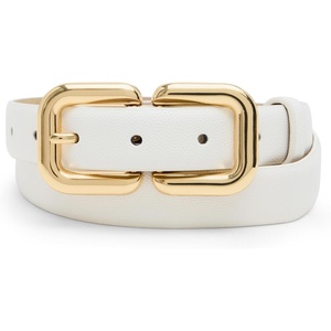 image:imageSteve Madden Womens Double Buckle Pant BeltWhite