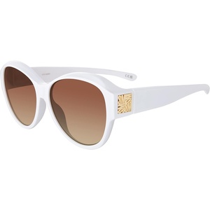image:imageSteve Madden Womens Female Sunglasses Style Hughes RoundWhite OpaqueBrown Gradient