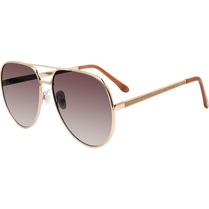 image:imageSteve Madden Womens Female Sunglasses Style Visage Aviator Shiny GoldGlitterSmoke Gradient 63mm 16mm