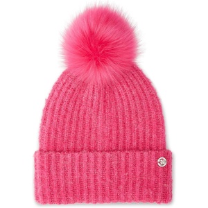 image:imageSteve Madden Womens Heathered Rib Knit BeanieHot Pink