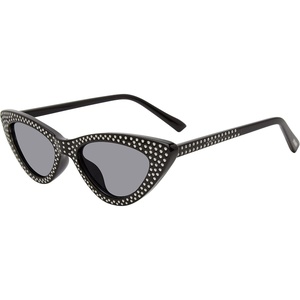 image:imageSteve Madden Womens Lopez Cat Eye Sunglasses SunglassesBlackSilverSolid Smoke