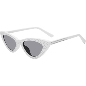 image:imageSteve Madden Womens Lopez Cat Eye Sunglasses SunglassesWhiteSilverSolid Brown