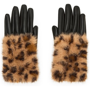 image:imageSteve Madden Womens Steve Madden Faux Fur GloveBlack Leopard