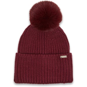 image:imageSteve Madden Womens Wide Cuff Beanie with PomPlum