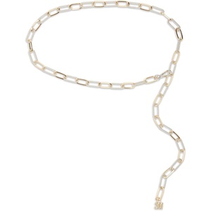 image:imageSteve Madden Womens Womens Twotone Paperclip Chain BeltGold Silver