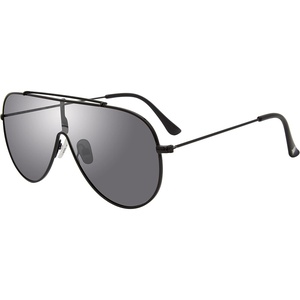 image:imageSteve Madden womens Female Sunglasses Style Maxwell Shield SunglassesShiny BlackSolid SmokeSilver Logo Mirrored