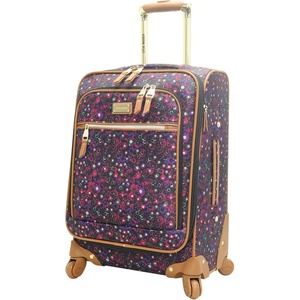 image:imagesteve madden Designer Luggage Collection  Lightweight Softside Expandable Suitcase for Men amp Women  Durable 20 Inch Carry On Bag with 4Rolling Spinner Wheels Global Blue 20in SpinnerDark Purple