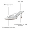 image:imageSteve Madden Womens Edna Heeled SandalSilver Leather