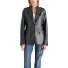 image:imageSteve Madden Womens Faux Leather Boyfriend BlazerBlack