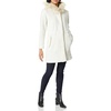 image:imageBB DAKOTA Womens Brushed Ribbed Coat with Fur Trim HoodIvory