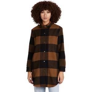 image:imageBB Dakota Womens Junior Eldridge Buffalo Plaid Coat Outerwear CognacCognac