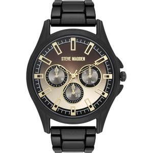 image:imageSteve Madden Mens Bracelet WatchBlackChampagne