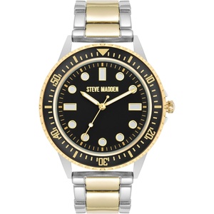 image:imageSteve Madden Mens Bracelet WatchTwoToneBlack