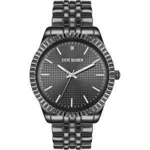 image:imageSteve Madden Mens Genuine Diamond Dial Bracelet WatchDark Gray