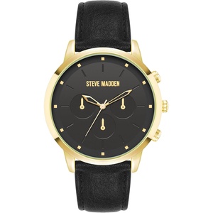 image:imageSteve Madden Mens Strap WatchBlackGold