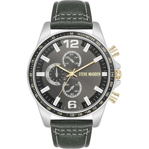 image:imageSteve Madden Mens Strap WatchGrayTwoTone