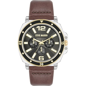image:imageSteve Madden Mens Strap WatchTwoToneGray