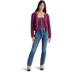 image:imageSteve Madden Womens Apparel Emelia Sweater JacketAubergine