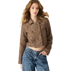 image:imageSteve Madden Womens Avie JacketBrown Plaid Mix