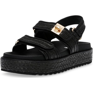 image:imageSteve Madden Womens Bigmona Platform SandalsBlack Raffia